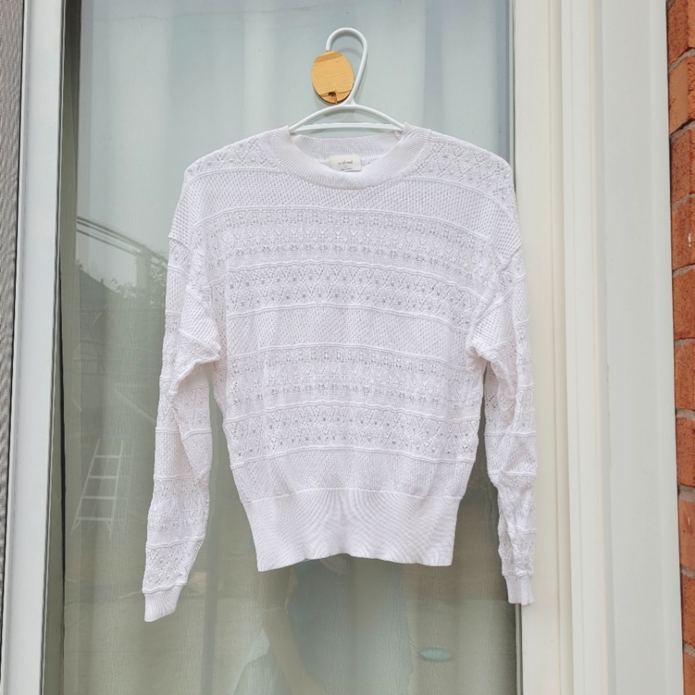 Aritzia Wilfred white sweater